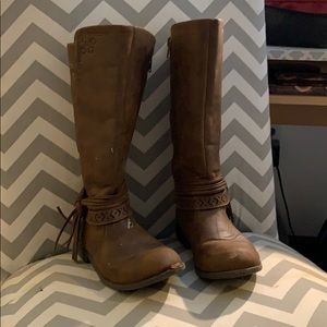 Justice Size 2 Tall Brown Boots